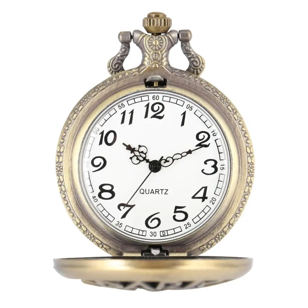 YISUYA Vintage Bronze Paris Quartz Pocket Watch Men Women Necklace Chain Clock Steampunk France Eiffel Tower | Наручные часы
