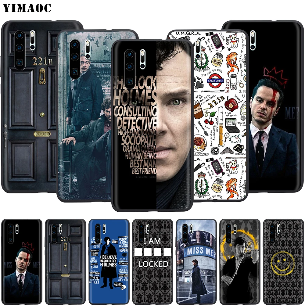 Чехол YIMAOC 221B Sherlock Benedict для Huawei Mate 30 20 Honor Y7 7a 7c 8c 8x9 10 Nova 3i 3 Lite Pro Y6 2018 P30 P smart|Бамперы| |