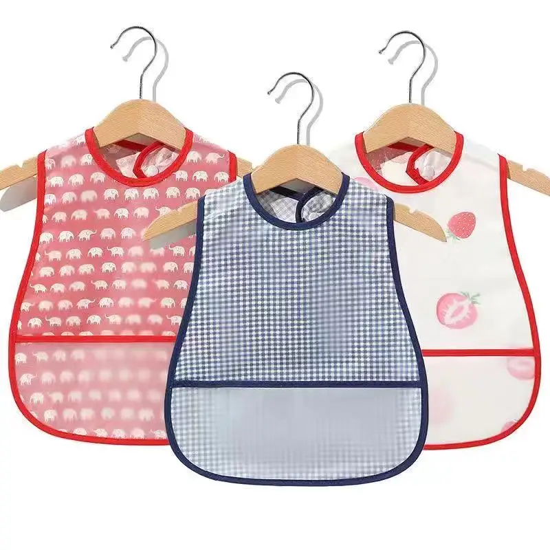 

Adjustable Baby Bibs EVA Feeding Baberos Baby Cartoon Apron Children Feeding Cloth Bandana