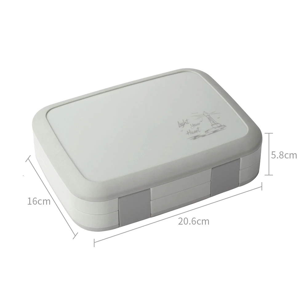 5 сетки BPA Бесплатный Ланч-бокс с отсеком Microwavable мультфильм Bento герметичный