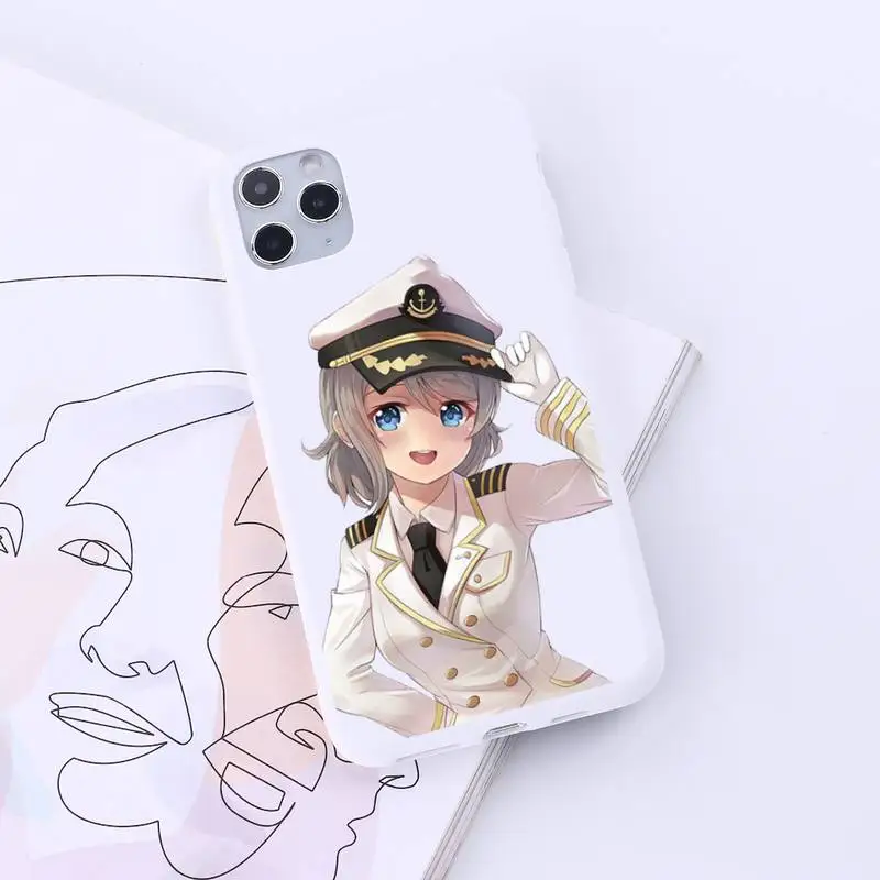 

Fashion anime police girl Phone Case Candy Color for iPhone 6 7 8 11 12 s mini pro X XS XR MAX Plus