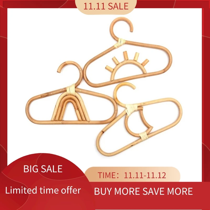 Вешалка из ротанга 3 шт. органайзер для детской одежды вешалка крючок шляпы