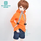 Одежда для куклы BJD 14 16 BJD MSD YOSD MYOU, модная Кукла с капюшоном, свитшот, джинсовые шорты