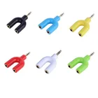 Горячая Распродажа Y двойной аудио сплиттер адаптер кабель удобный аудио линия отклонения в размерах на 1-2 подключения к разъему AUX 3,5 мм адаптер для наушников 1 Мужской бритвы для 2 разъемов мама