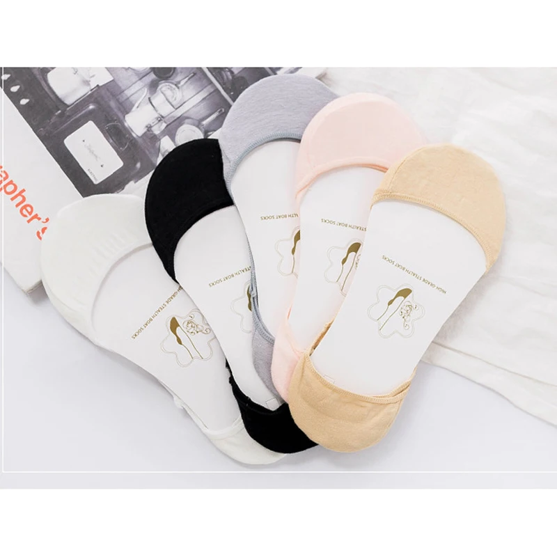 

3/4/5 Pairs Cotton Boat Socks for Women Summer Girl Low Cut Invisible Liner Ankle Sox Cute Candy Color Short Boat Sock 2021
