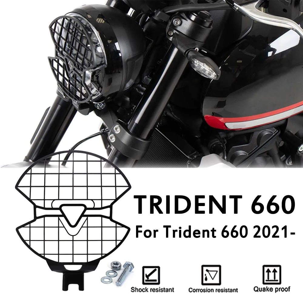 

2021 NEW Motorcycle Accessories For Trident 660 Trident660 Headlight Guard Protector Grill