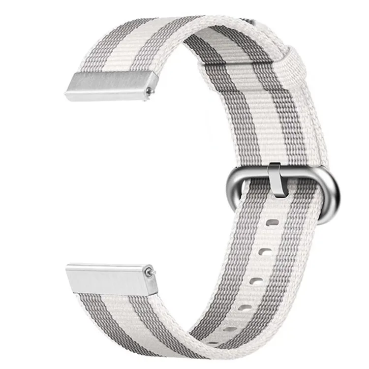 Ремешок для часов 20 мм 22 мм для samsung gear Sport S2 S3 Galaxy watch 42 мм 46 мм полосатый нейлоновый ремешок для Huami Amazfit Bip huawei gt 2 - Цвет ремешка: stripe white