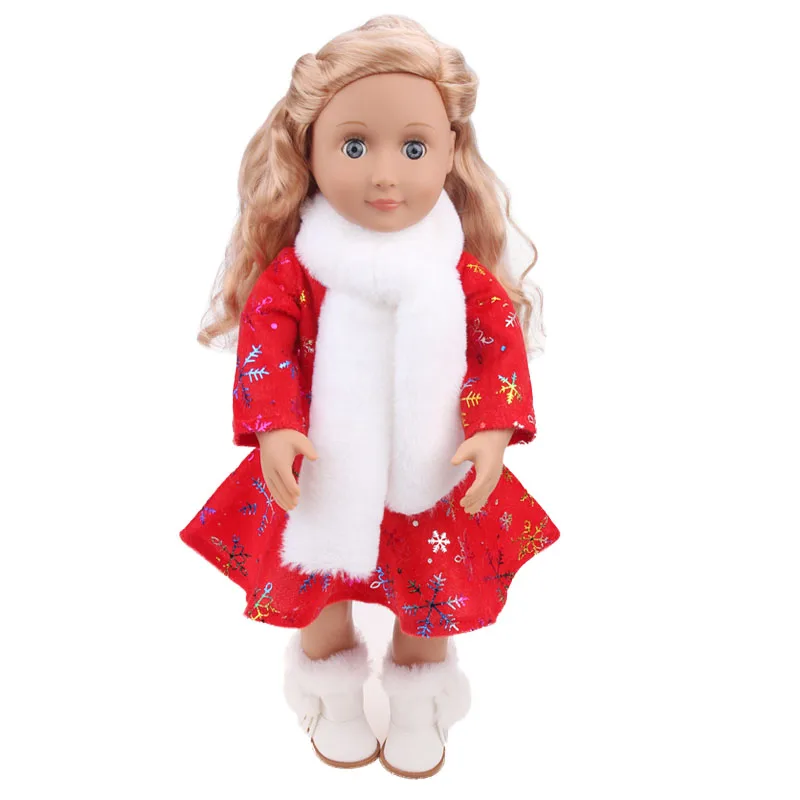 18 дюймов американская кукла красная одежда для девочек карнавальный костюм