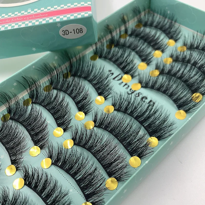 10 пар 3d норковых ресниц длинные натуральные/густые ресницы маленькие пучки