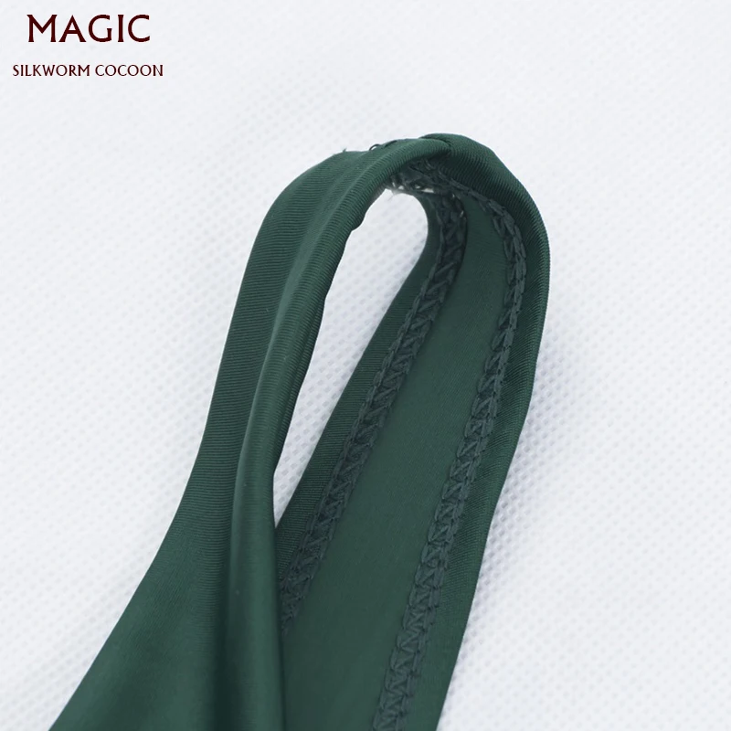 Однотонный зеленый комплект бикини Женский пикантный купальник с жилетом и