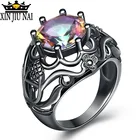 Женские обручальные кольца в готическом стиле, кольца из нержавеющей стали в стиле панк, с цирконами, цветами и виноградной лозой, подарочные украшения