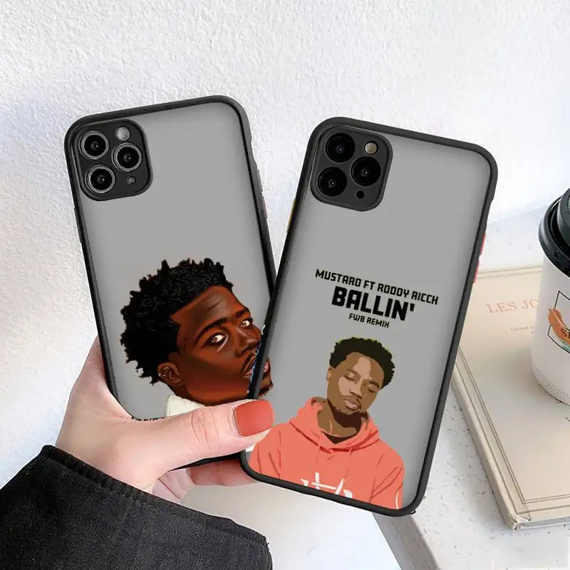 

Roddy Ricch rapper Phone Case For iphone 12 11 8 7 plus mini x xs xr pro max matte transparent cover