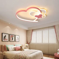 modern pink ceiling light design acrylic led heart flushmount light indoor for kids bedroom ceiling lights room girls room