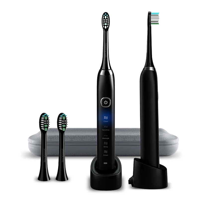 Sarmocare, электрическая зубная щетка S100, звуковая зубная щетка с 5 режимами, Улучшенная защита, водонепроницаемая, уход за полостью рта