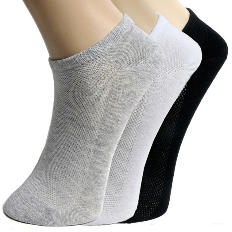 

20pcs=10 pairs Solid Mesh Women's Short Socks Invisible Ankle Socks Women Spring Summer Breathable Thin Boat Socks 3 Colors