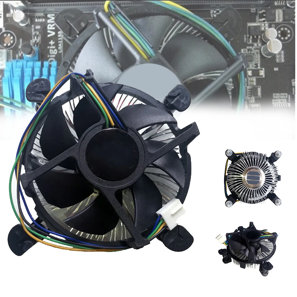 

Computer Components Quiet Heatsink Universal System Office Aluminum Radiator Useful Accessories Home Cooler CPU Fan For Intel