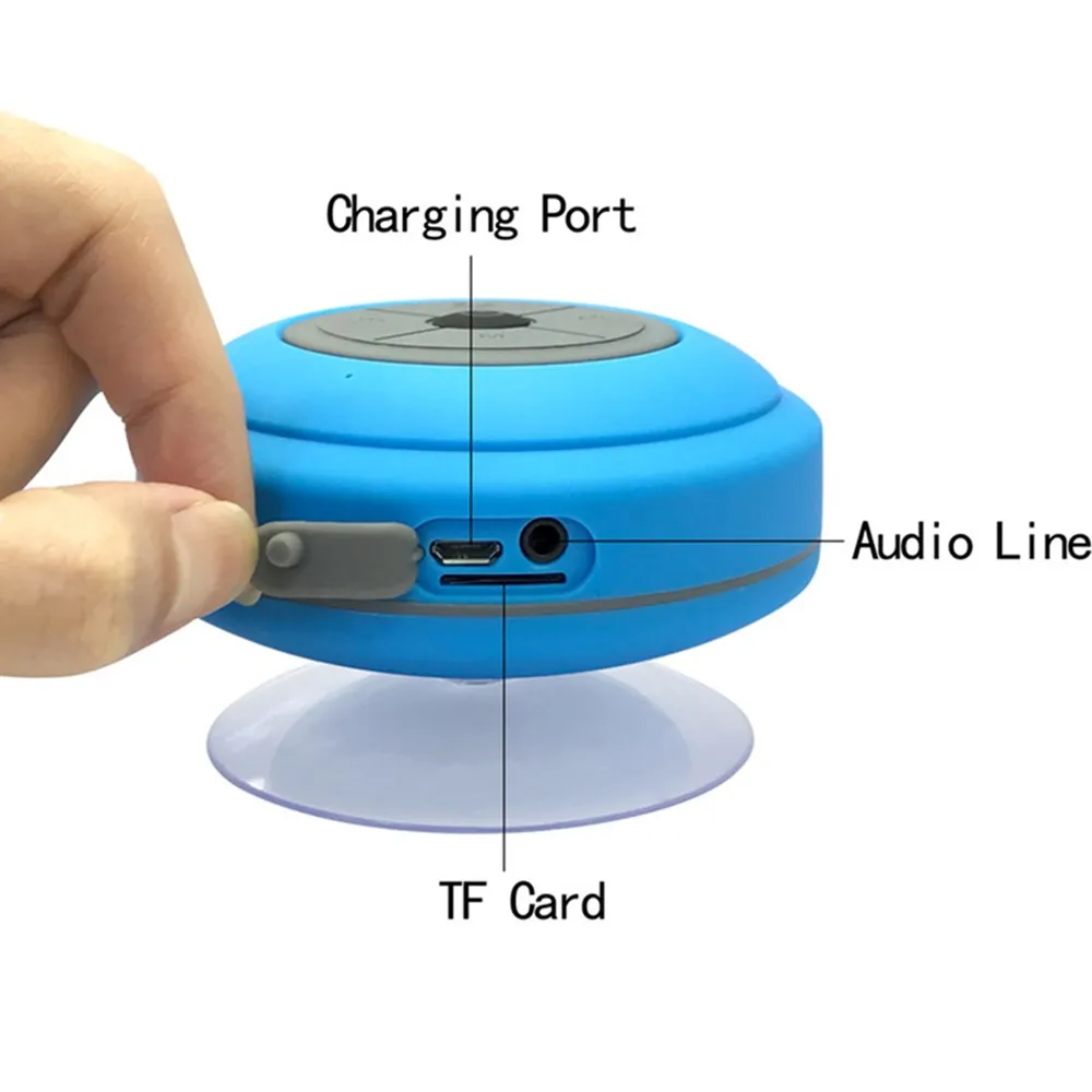 

Portable Subwoofer Shower Waterproof Wireless Bluetooth Speaker Car Handsfree Call Music Suction Mic For IOS Android Phone