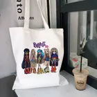 Корейский стиль, женская сумка Bratz Y2k, шоппер с героями мультфильмов для девушек, повседневная, забавная, вместительная, в стиле Харадзюку