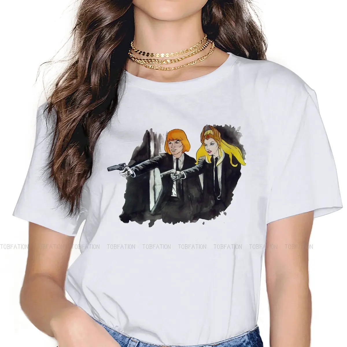 

Футболка Pulp Man женская с надписью She Ra and the принцессы of Power Adora, футболки для ТВ-девушек, милые хлопковые топы, базовая футболка свободного покр...