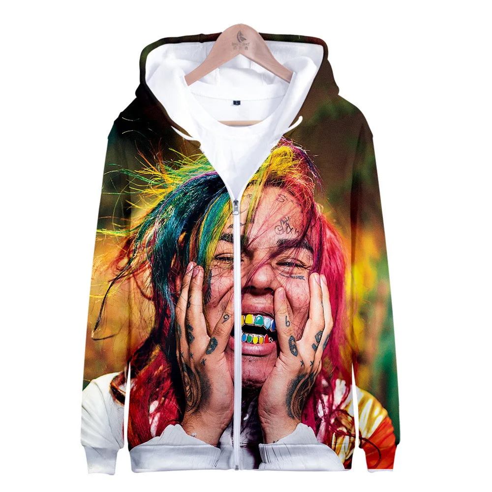 6ix9ine 3d толстовки реперские кепки Tekashi69 толстовка модная одежда в стиле хип хоп с