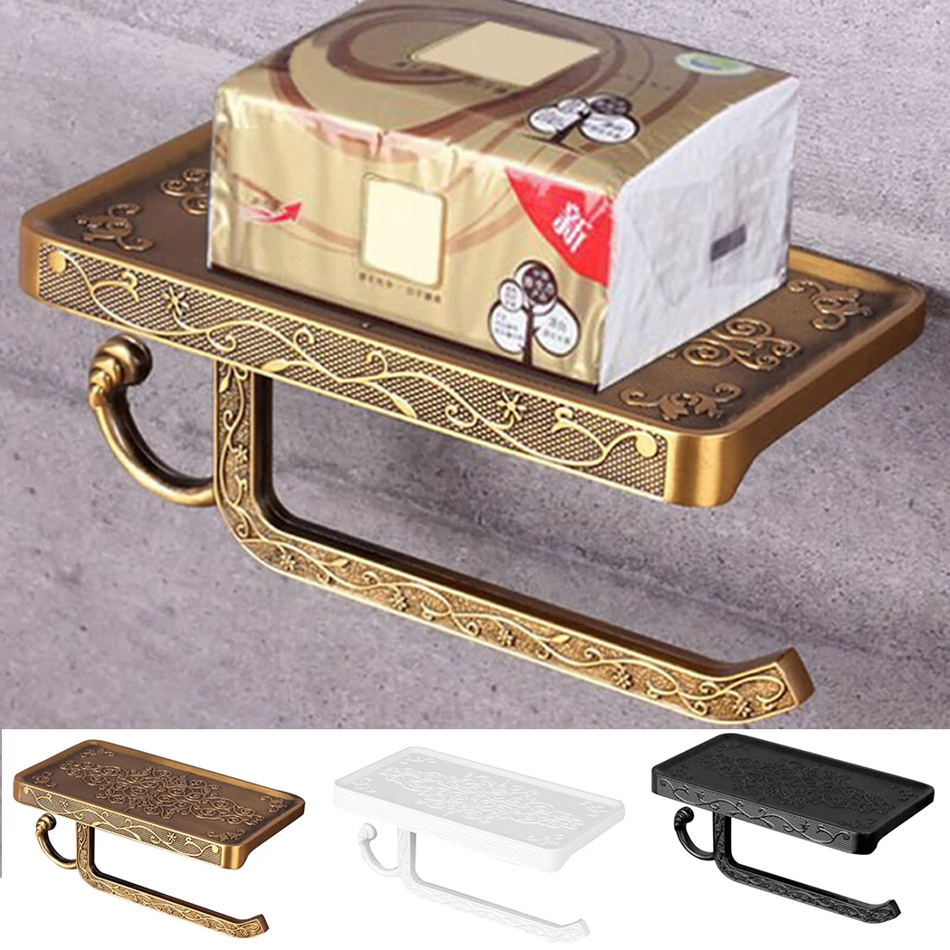 

Shelf Toilet Paper Towel Holder Roll Holder 19.5x10x9.3cm Supplies Vintage