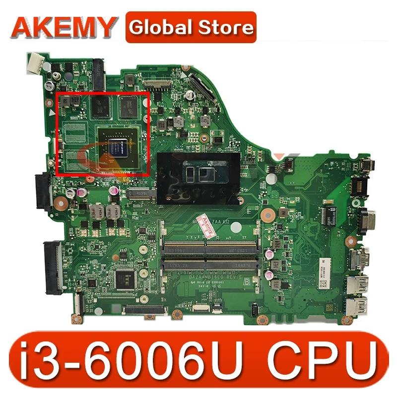 

Akemy Laptop Mainboard For ACER Aspire E5-575 i3-6006U Motherboard DAZAAMB16E0 SR2UW N16S-GT1-KB-A2 DDR4