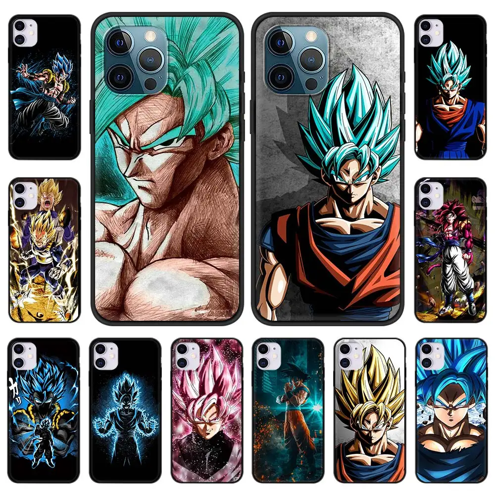 

Japan Cartoon Anime Dragon Ball Goku Boy Phone Case For iPhone 13 Mini 12 11 Pro MAX XR X SE XS 7 8 Plus Silicone Black Cover