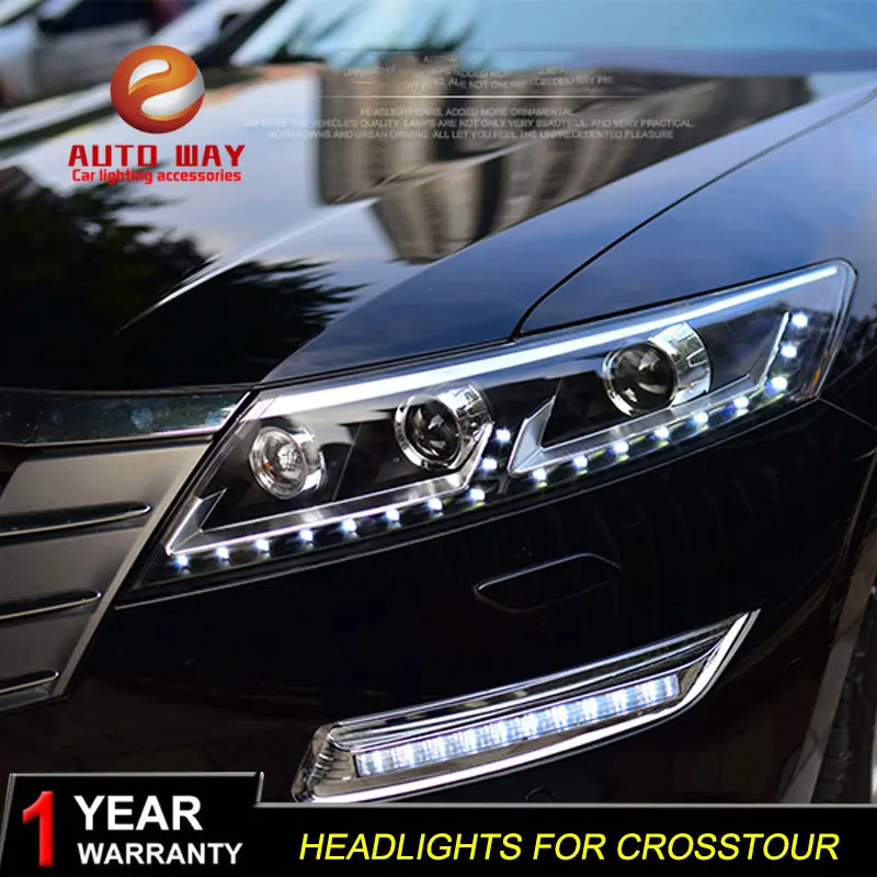 Автомобильный Стайлинг чехол для передней фары Honda Crosstour 2010 2013 светодиодный ная