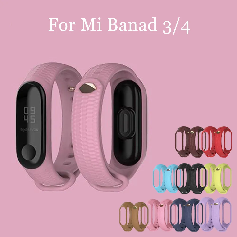 Модный силиконовый ремешок для Mi Band 4 браслет Xiaomi mi band 3 аксессуары браслета смарт