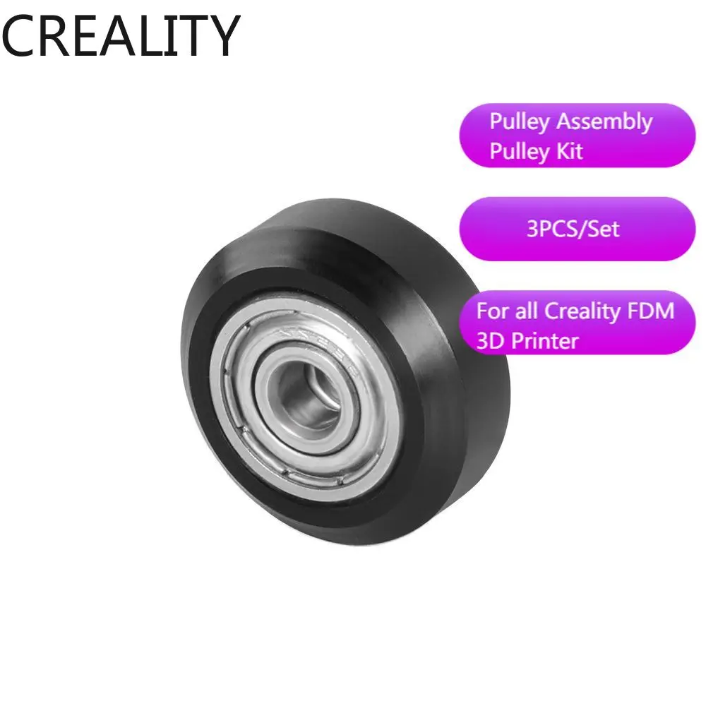 

Creality Official Pulley Assembly Pulley Kit 3PCS/Set No Burr No Bubbles and Smooth Surface Wear-Resistant for Ender-3v2 CR-6SE