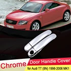Для Audi TT 8N MK1 1998 1999 2000 2001 2002 2003 2004 2005 2006 хромированная крышка для дверной ручки набор для отделки автомобиля Стайлинг Аксессуары