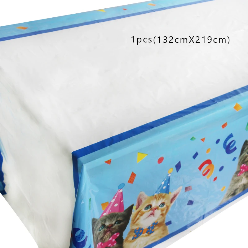 

Pet Cat Theme Disposable Tableware Kids Party DecoTablecloth Cups Napkin Plates Birthday Party Decorations Children Party Decor