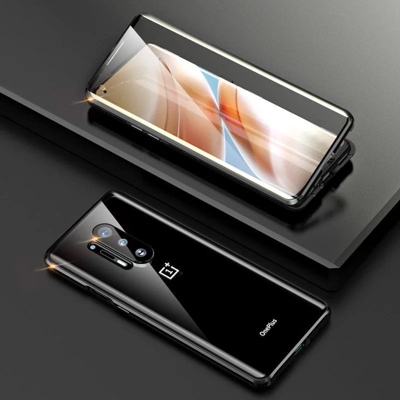 

Magnetic Case Camera protection for one plus 8 pro case Cover Metal Glass чехол 360 Full Protect oneplus 9 pro case Fundas