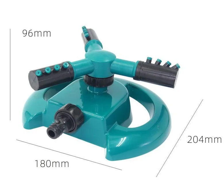 

3 Arm Automatic Rotating Sprinkler Garden Lawn with Base Garden Agriculture Nozzle Grass Lawn Watering