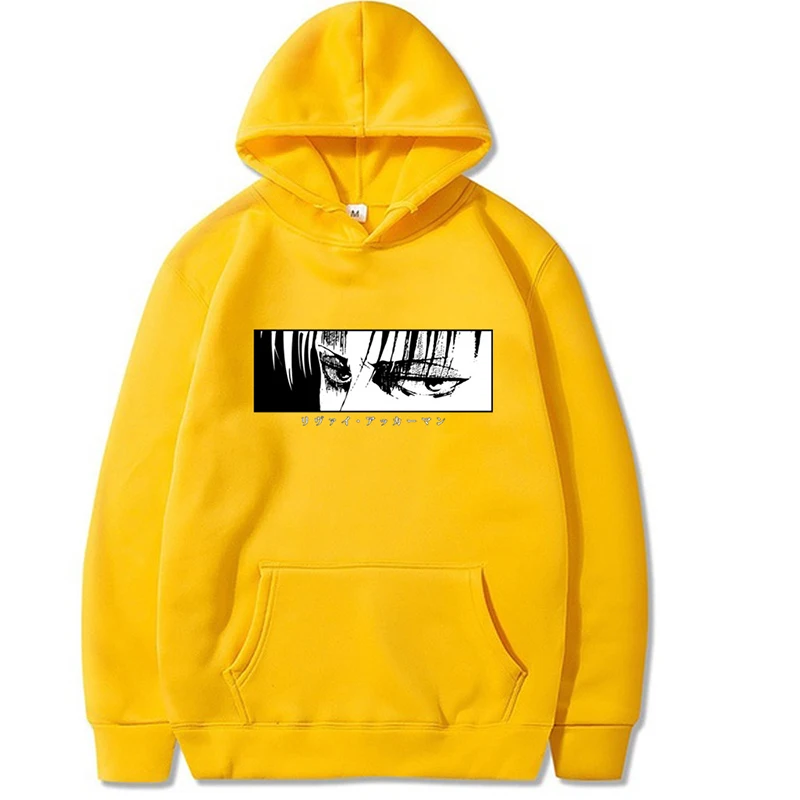 Anime Attack On Titan Hoodies Cool Levi Ackerman Pullover Unisex Hooded Sweatshirt Streetwear Harajuku Men/Women Hoody Tops
