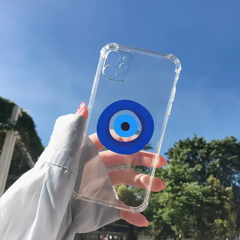 

Evil eye Phone Case Transparent for Clear iPhone 11 12 8 7 6 6S XS MAX Plus X 5S SE 2020 XR mini pro