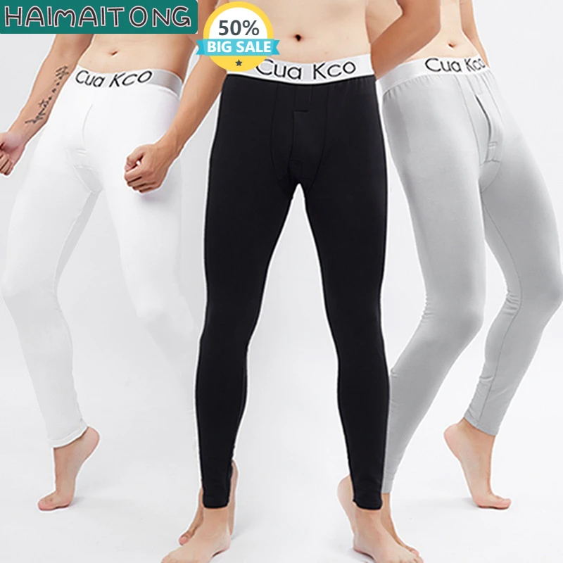 

Sale-New Men's Long Johns Underpants Winter Autumn Thermal Underwear Men's Thermo Underwear Thicken Velvet Long Johns Pajamas