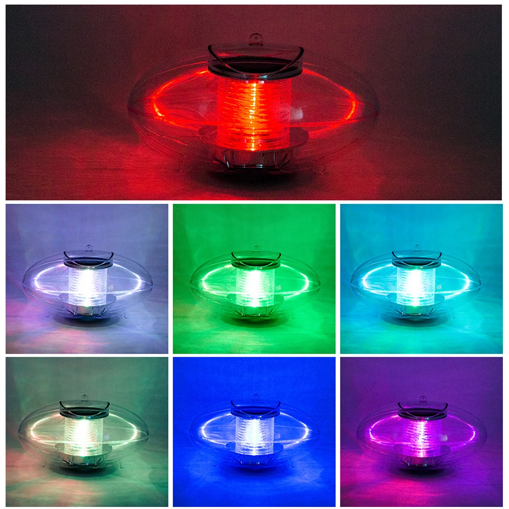 Светодиодный светильник на солнечной батарее 7 цветов сменный плавающий для