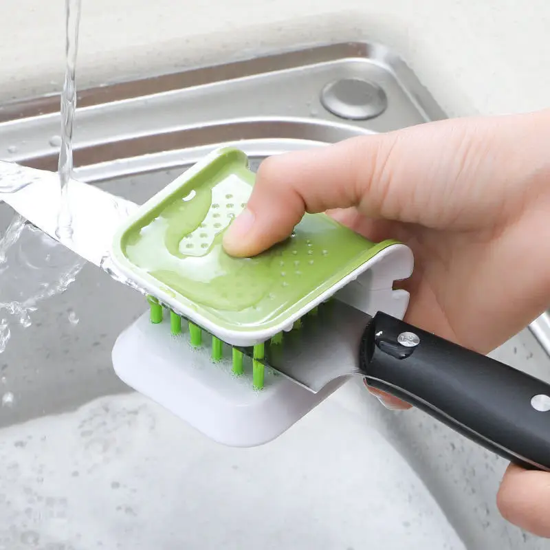 

Double Sided Kitchen Cleaning U-Shape Brush Soft Multifunction Kitchen Knife Fork Chopsticks Tableware Ceaning Tool Kitchen Tool
