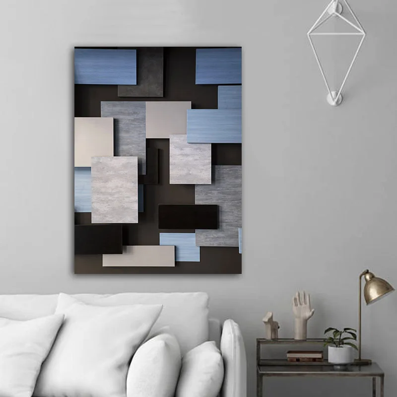 Мраморная абстрактная форма настенный постер геометрический современный холст