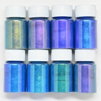 8colors laser chameleon pigment powder micro laser nail art pearl powder pearlescent mica epoxy chrome resin nail art dust h
