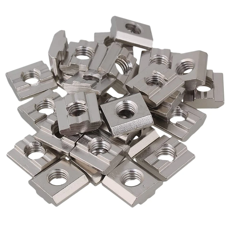 30 шт. Серебряный стандарт ЕС серия алюминиевый слот углеродистая сталь