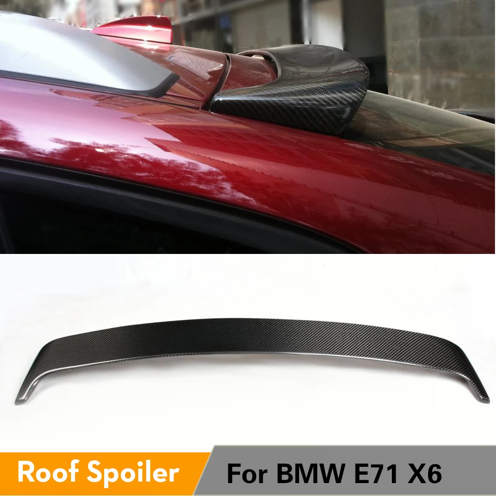 Для BMW E71 X6 2008 2013 задний спойлер из углеродного волокна на крышу окна верхнее крыло