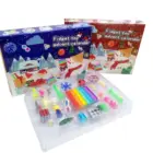 24 фиджет-календарь для Адвента, детские игрушки для снятия стресса, медленно восстанавливающие форму, сжимаемые Игрушки для мальчиков, Рождественская подарочная коробка