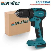 blmiatko 90nm 13mm brushless cordless electric drill 2 speed rechargeable screwdriver power driver tools for makita 18v battery