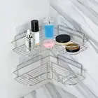 Стеллаж для хранения из нержавеющей стали, треугольный настенный держатель для ванной комнаты, кухни, спальни # SW