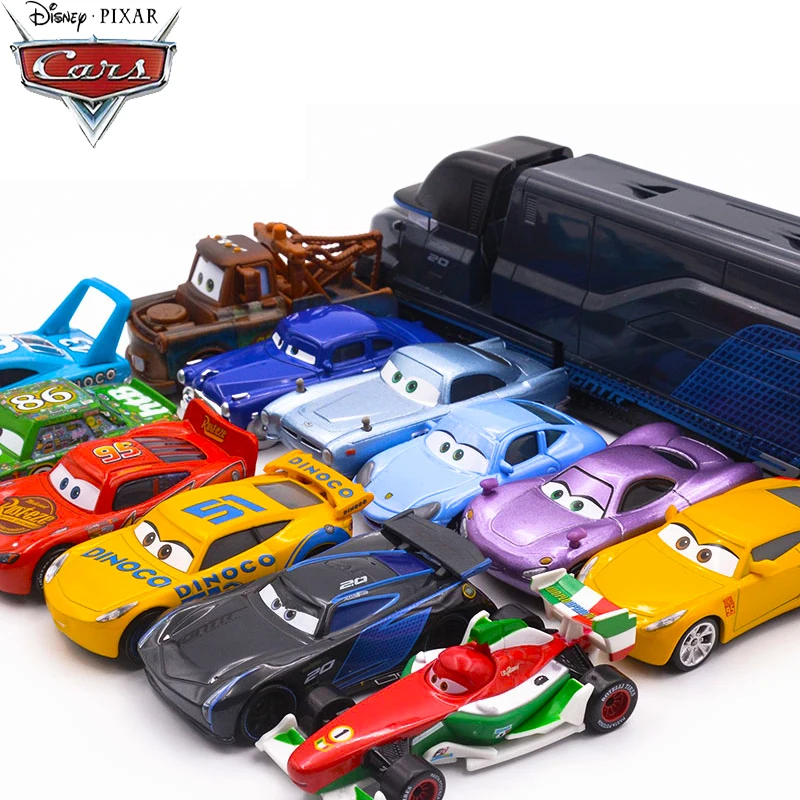 Pixar Cars 2 3 портативная детская игрушечная машинка для парка модель Lightning McQueen сплав вагон мальчик собранная евродационная игрушка