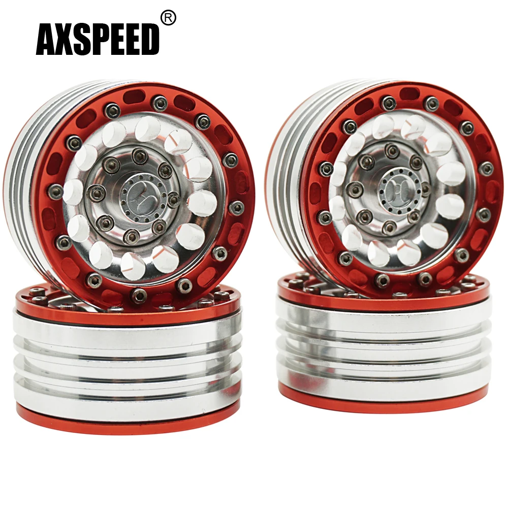 

Колесные диски AXSPEED 1/10, металлические, серебристые, красные, 2/4 дюйма, для гусеничных машин, 1/1,9 шт.