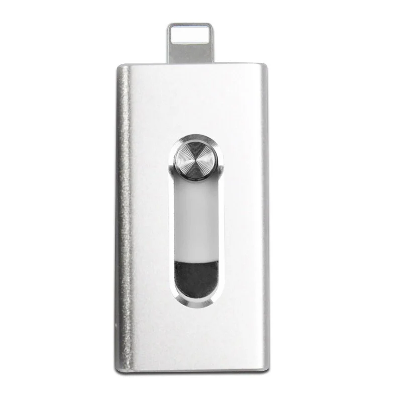 OTG 3 в 1 USB флэш-накопитель type-C и Micro USB 128 Гб 64 Гб 32 Гб 16 Гб флешки Двусторонняя Флешка для iPhone/iPad/IOS/Android/PC USB C ФЛЕШКА - Цвет: Y02-USB2.0-Silver