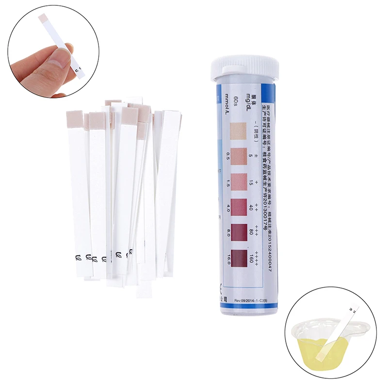 

25 Strips/Set Ketone Test Strips Urine Tester Analysis Home Ketosis Tests